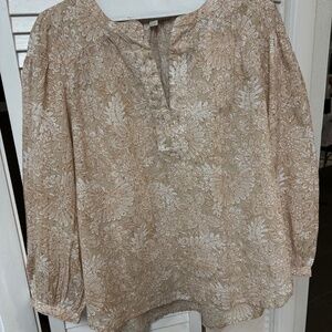 Gold flecked cotton popover